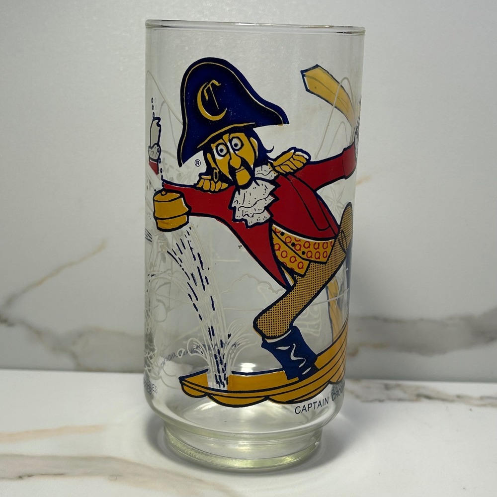 Vintage 1977 McDonaldland Action Series Captain Crook Glass Tumbler McDonald's